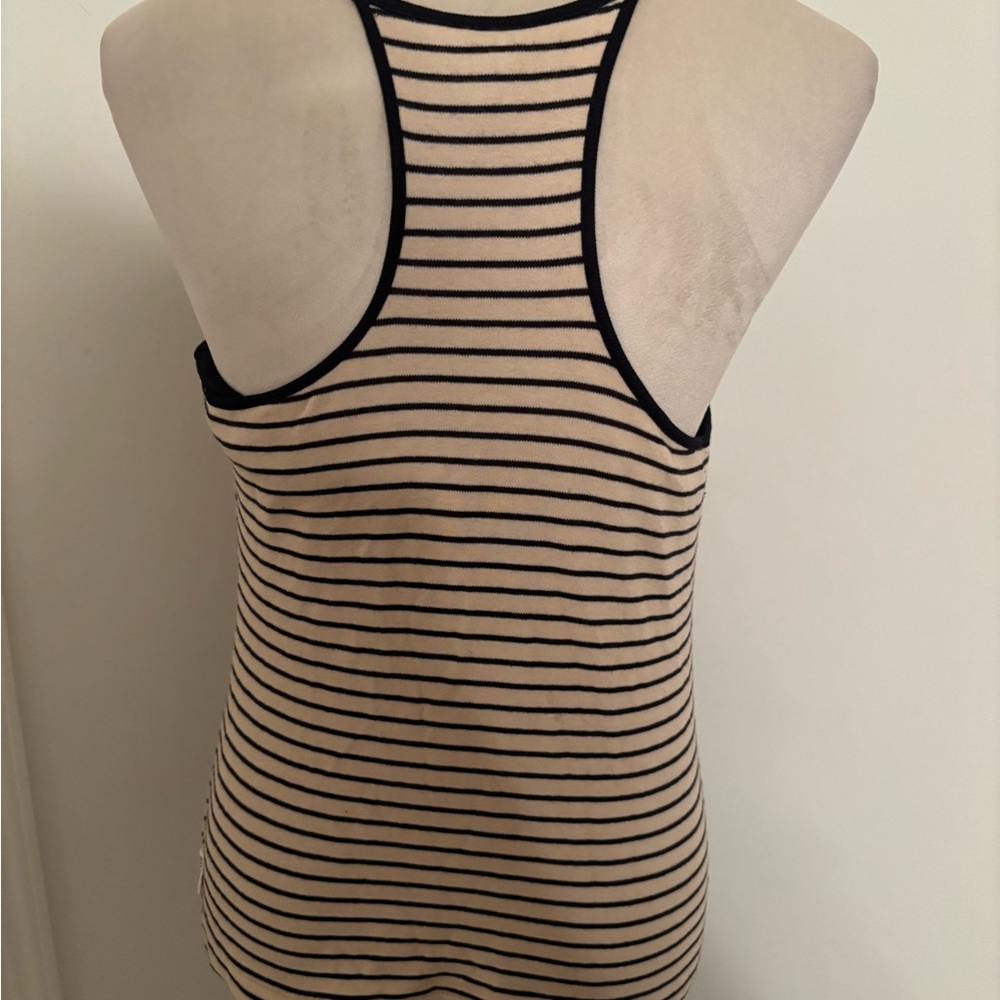 Valerie Stevens Black and Cream Striped Camisole - Picture 2 of 4